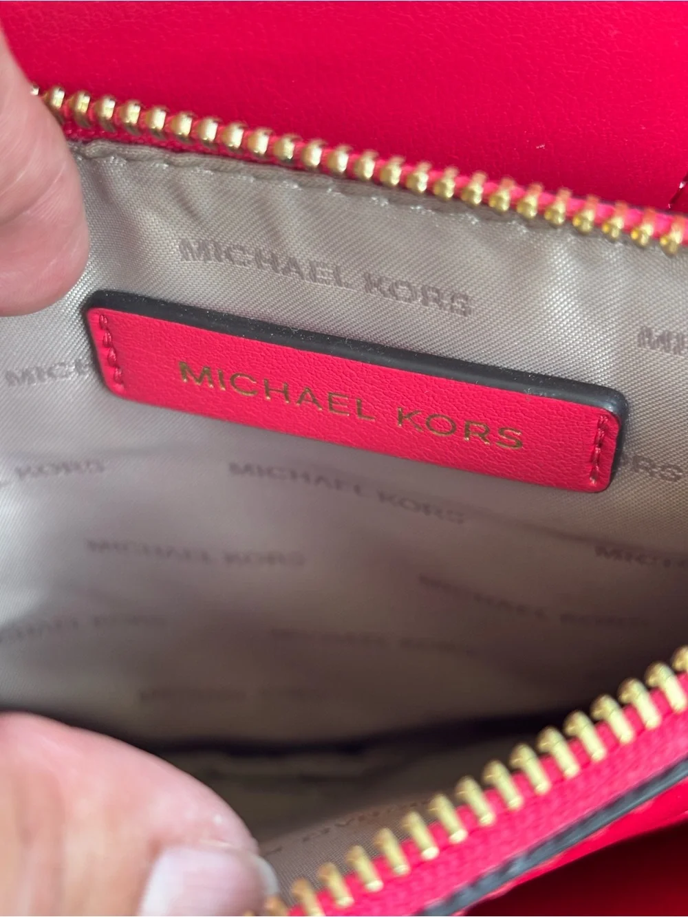 MICHAEL KORS Mercer Medium Floral Embellished Leather Crossbody Deep Pink